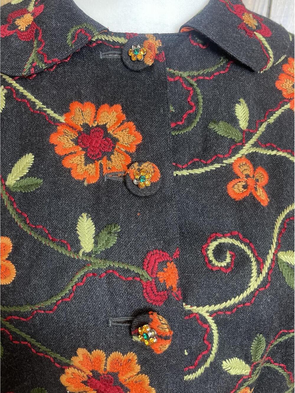 Moschino wool embroidered floral jacket 12 - Picture 8 of 12